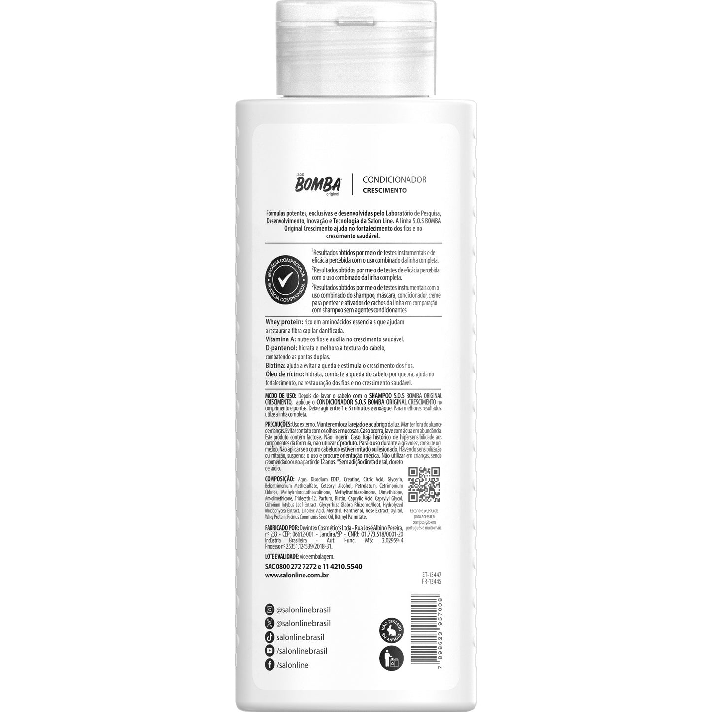 SALON LINE - S.O.S Bomba Original Original Shampoo & Conditioner Kit (200ml x 2)