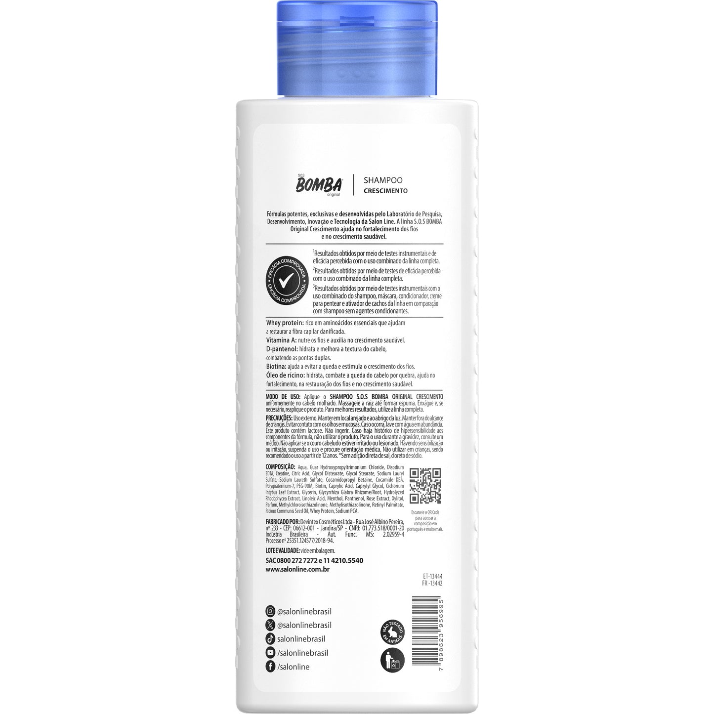 SALON LINE - S.O.S Bomba Original Original Shampoo & Conditioner Kit (200ml x 2)