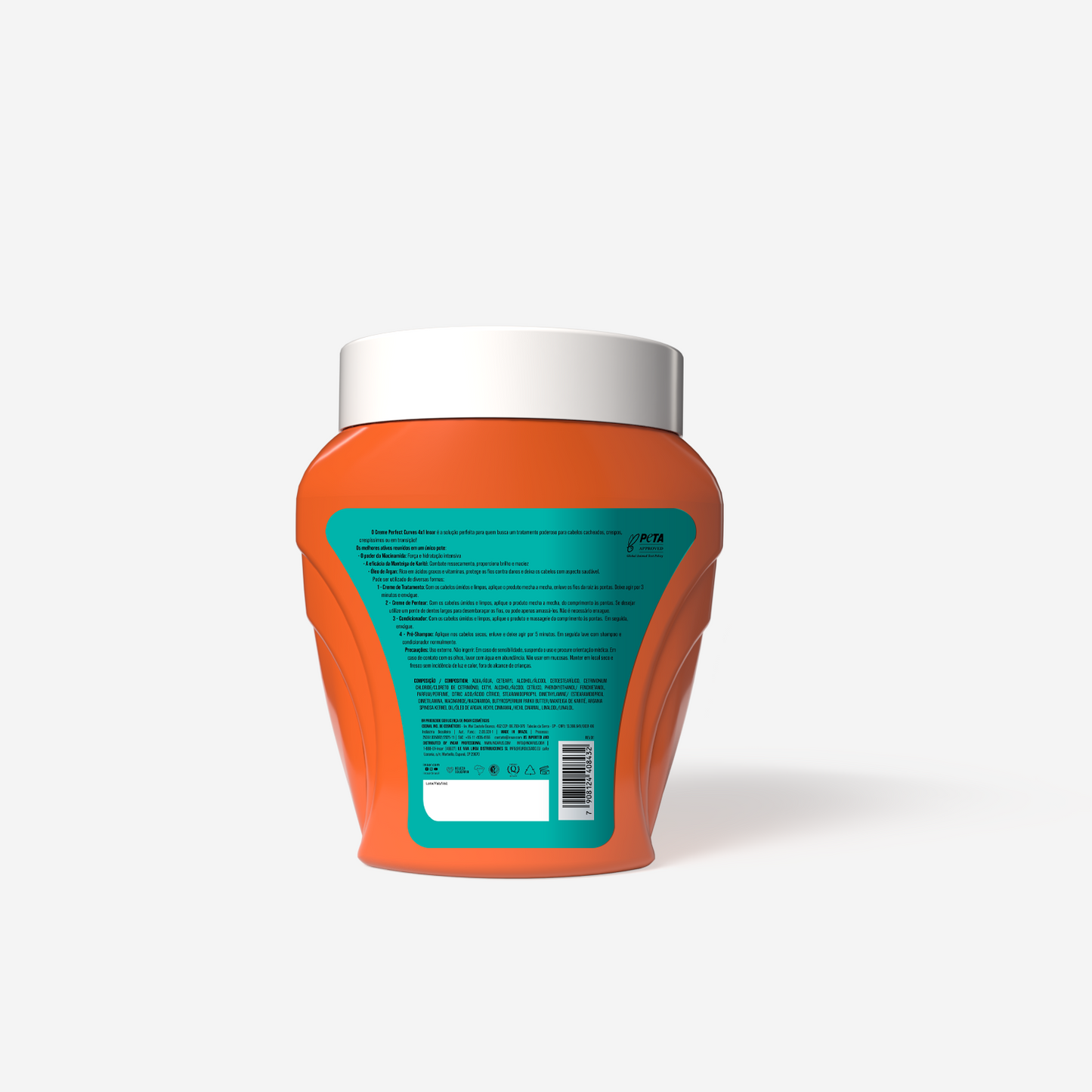 Inoar Perfect Curves Cream 1kg – 4‑in‑1 Treatment, Styling Cream, Conditioner & Pre‑Shampoo for Curly and Frizzy Hair