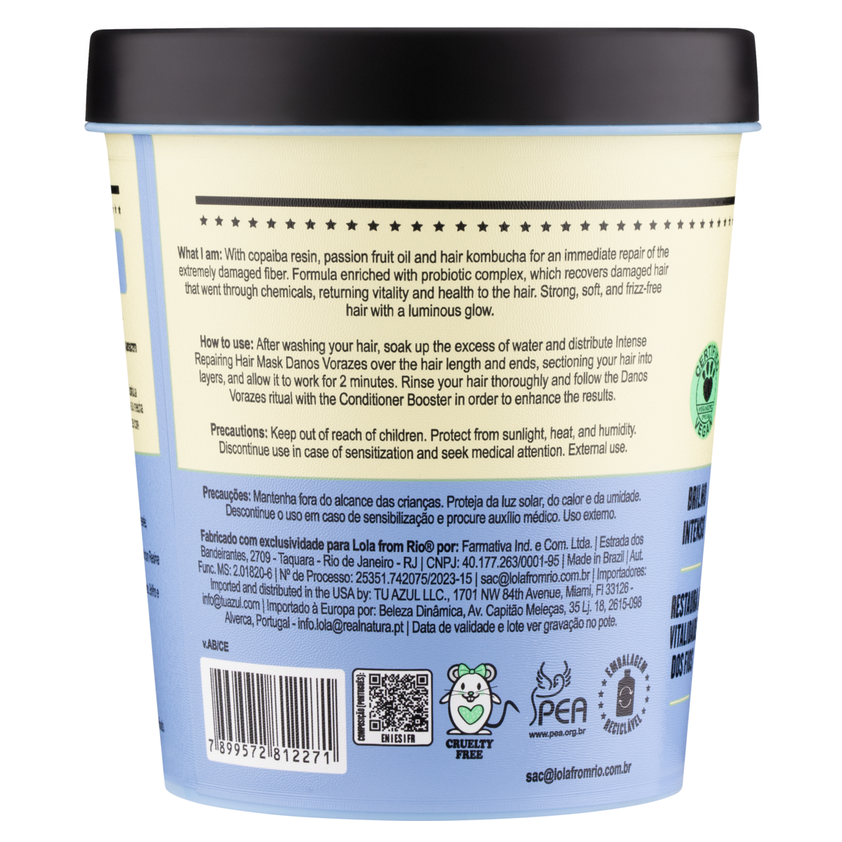 LOLA -Danos Vorazes Intense Repairing Hair Mask 450g