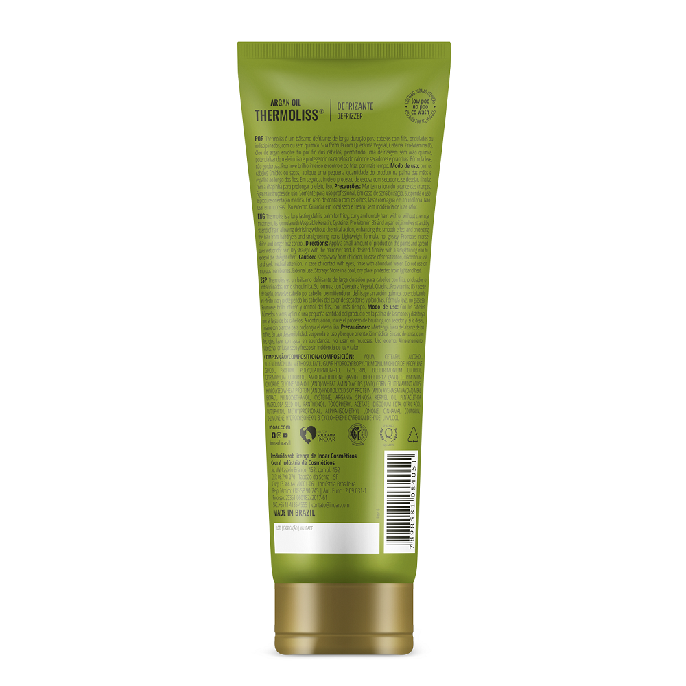 Inoar Thermoliss Defrizzing Balm Hair Cream Leave in 240g