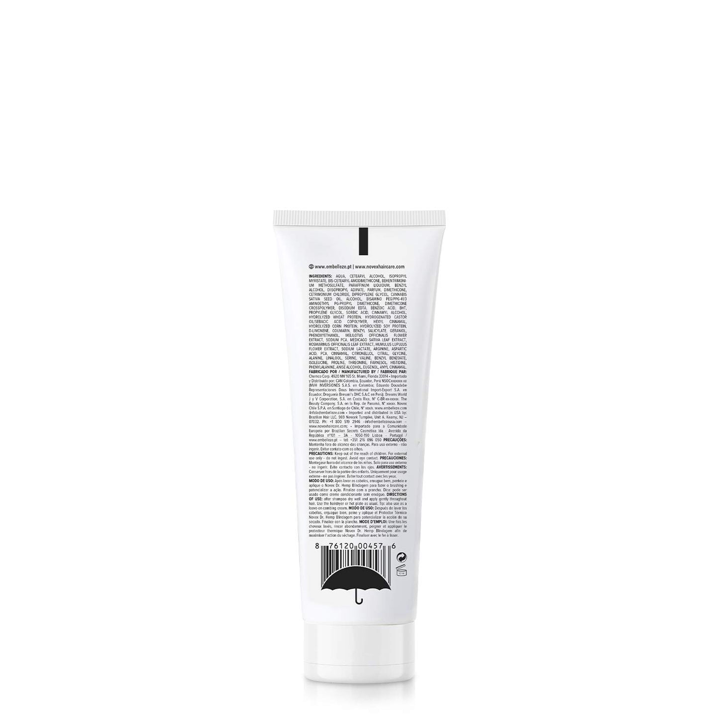 Novex Blindagem Vegan Doctor Hemp Thermal Protector Hair Cream Leave in