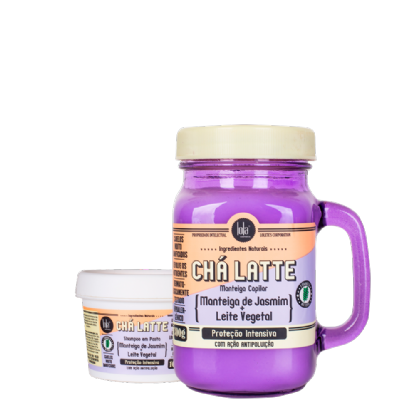 LOLA - Latte Tea Jasmine Kit - Paste Shampoo & Hair Butter (Reusable glass mug)