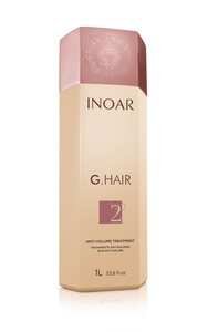 Inoar PROFESSIONAL - G.Hair Keratin Smoothing System (1 liter x 3 ) Deep Cleansing Shampoo, Anti-Volume Treatment & Finishing Mask