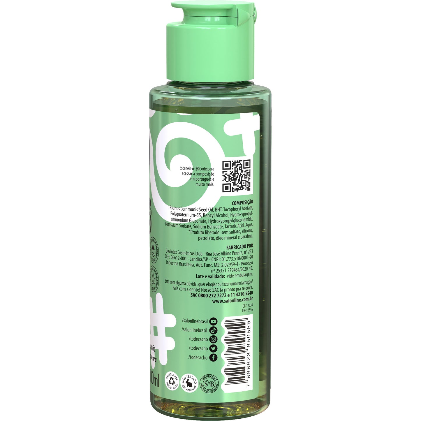 SALON LINE - #ToDeCacho Castor Oil Hair Treatment Moisturizing Oil 100ml