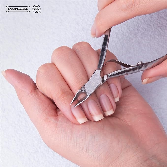 Mundial Professional Cuticle Nipper 722-PR - High Precision Stainless Steel, Salon Quality, Ergonomic Handle