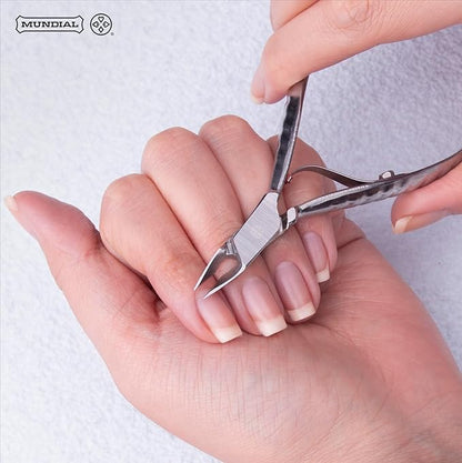 Mundial Professional Cuticle Nipper 722-PR - High Precision Stainless Steel, Salon Quality, Ergonomic Handle