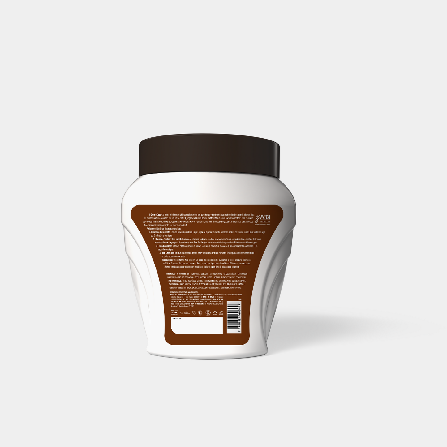 Inoar Coconut Vitamin Power Cream 1kg – 4‑in‑1 Treatment, Conditioner, Styling Cream & Pre‑Shampoo