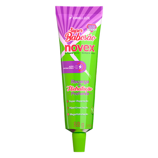 Novex Super Aloe Vera Recharge Treatment and Hair Cream Leave in Conditioner  2.82oz/80g
