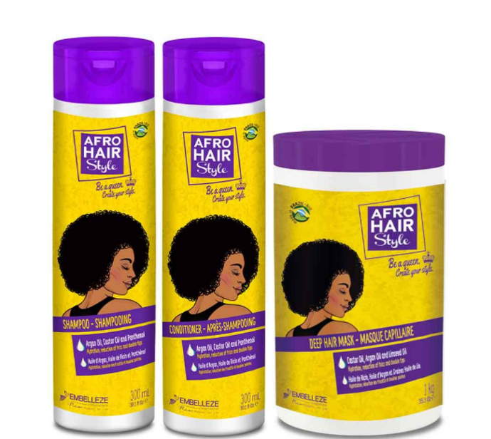 Novex AfroHair Hair Care Kit Shampoo, Conditioner & Deep Hair Mask 1kg