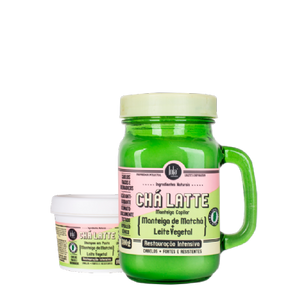 LOLA - Latte Tea Matcha Kit - Paste Shampoo & Hair Butter (Reusable glass mug)