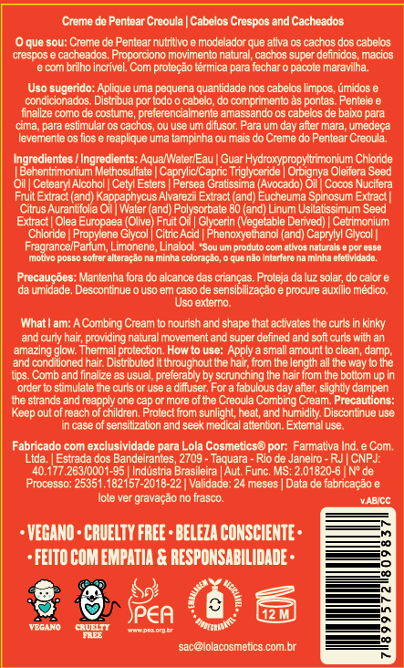LOLA - Creoula Styling Cream Curl-Defining Cream Leave in Conditioner 500g - Creme de Pentear