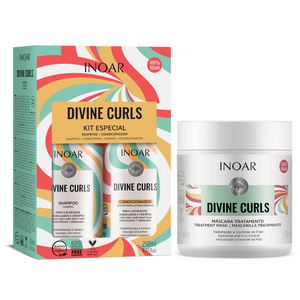 INOAR Divine Curls Kit - Shampoo, Conditioner, and Hair Mask