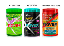 Load image into Gallery viewer, Novex Capillary Schedule Hair Mask Brazilian Keratin (400g x 3)
