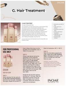 Inoar G.Hair Keratin Smoothing Treatment Step 2 Keratin 33.8oz/1L