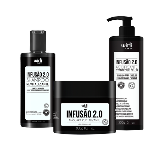 Widi Care Infusion 2.0 Revitalising kit – Shampoo, Deep Conditioning Mask and pH‑Balancing Acidifier