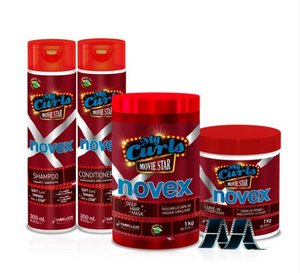 NOVEX My Curls Movie Star Kit - Shampoo, Conditioner, Mask and Leave-in
