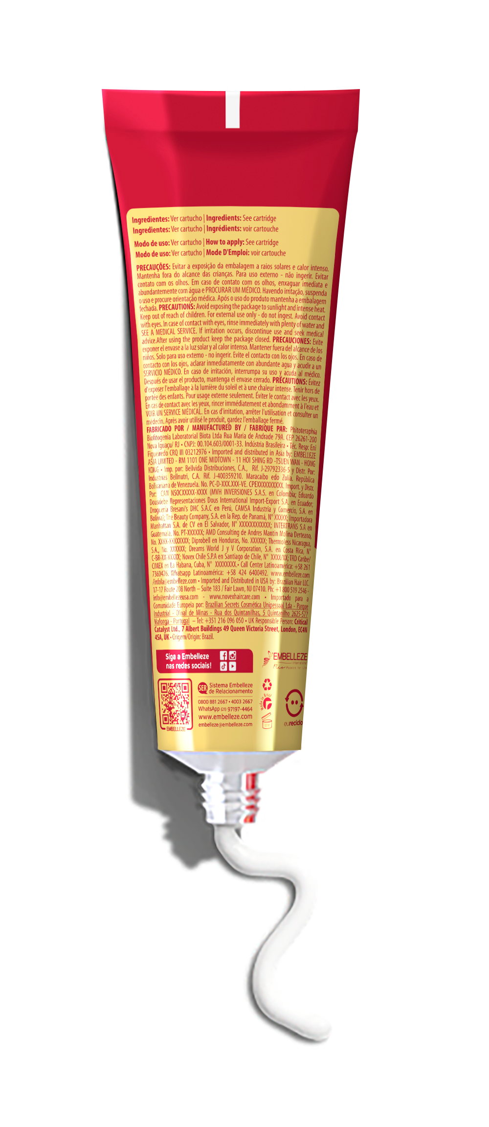 Novex Brazilian Keratin Recharge Treatment 80g | Frizz Control & Repair for Damaged Hair