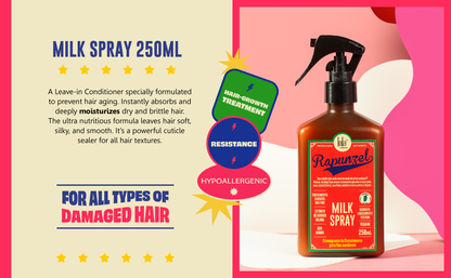 LOLA - Rapunzel Milk Spray - Preventing Hair Aging Conditioner Leave-in Spray 250ml