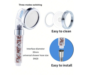 Shower Head Filter With Filter Beads For Hard Water