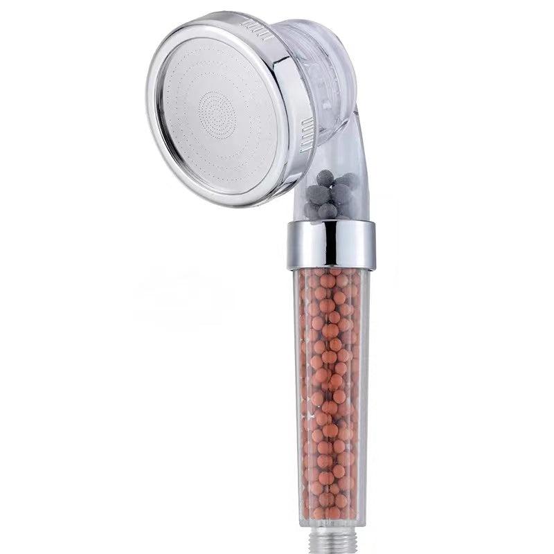 Shower Head Filter With Filter Beads For Hard Water Three-Stage Adjustable Water Pressure Boosting Portable Negative Ions