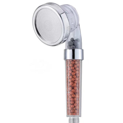 Shower Head Filter With Filter Beads For Hard Water Three-Stage Adjustable Water Pressure Boosting Portable Negative Ions