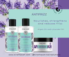 Load image into Gallery viewer, INOAR Go Vegan Anti Frizz Kit - Shampoo,  Conditioner and Mask
