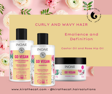 Load image into Gallery viewer, INOAR Go Vegan Wavy And Curly Kit - Shampoo, Conditioner and Mask
