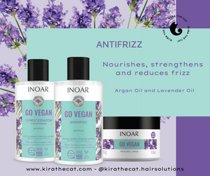 INOAR Go Vegan Anti Frizz Kit - Shampoo,  Conditioner and Mask