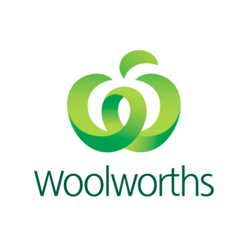Woolworths logo with green circles and text on a white background