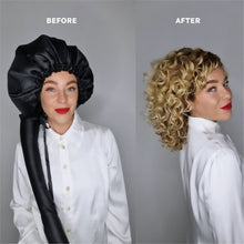 Load image into Gallery viewer, Satin Diffuser Drying Cap - Thermal/Heat Cap - Black
