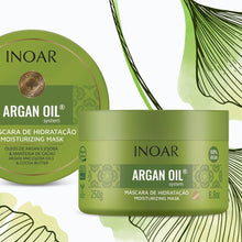 Load image into Gallery viewer, Inoar Argan Oil System Kit - Shampoo, Conditioner, Mask and Leave-in
