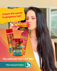 Straight hair with NOVEX Brazilian Keratin Recharge