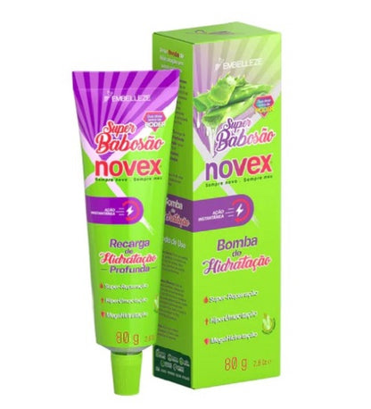 Novex Super Aloe Vera Recharge Treatment and Hair Cream Leave in Conditioner  2.82oz/80g