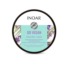 Load image into Gallery viewer, Inoar Go Vegan Anti frizz Conditioner, Argan and Lavender Oil, top
