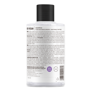 Inoar Go Vegan Anti frizz Shampoo, Argan and Lavender Oil, Directions