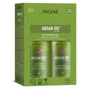 Inoar Argan Oil Shampoo + Conditioner Kit (8.4oz/250ml x 2)