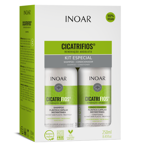 Inoar Cicatrifios Shampoo + Conditioner Kit 8.4oz/250ml