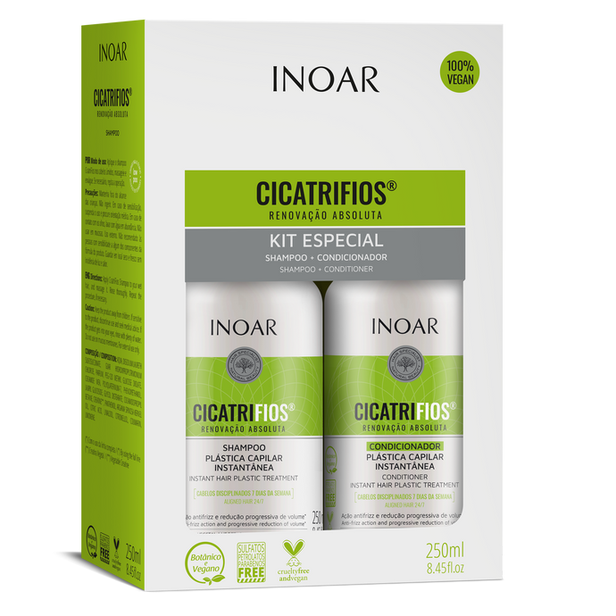 Inoar Cicatrifios Shampoo + Conditioner Kit 8.4oz/250ml