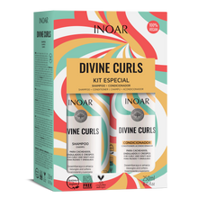 Load image into Gallery viewer, Inoar Divine Curls Shampoo &amp; Conditioner Kit 8.4oz/250ml x 2
