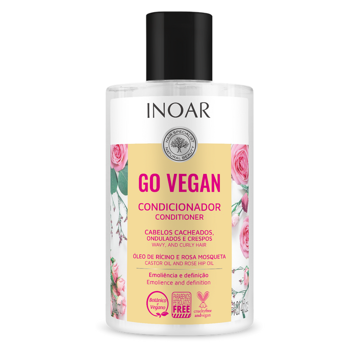 Inoar Go Vegan Wavy And Curly Hair Conditioner 10.1oz/300ml