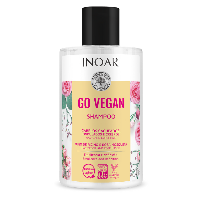 Inoar Go Vegan Wavy And Curly Hair Shampoo 10.1oz/300ml