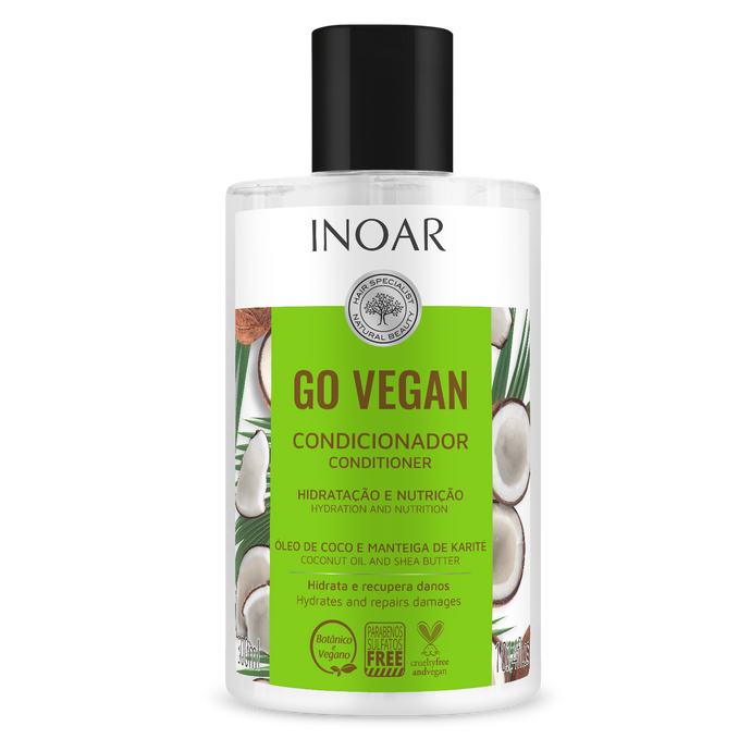 Inoar Go Vegan Hydration And Nutrition Hair Conditioner 10.1oz/300ml