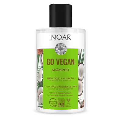 Inoar Go Vegan Hydration And Nutrition Hair Shampoo 10.1oz/300ml