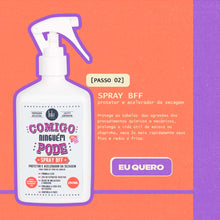 Load image into Gallery viewer, Best friends of your hair, recommended for bleached and highligthed hair - Step 2, Heat protector spray. Protects your hair against heat tools and allows your hair dry faster than usual. No frizz formula.
